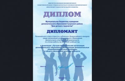 Дом детского творчества принял участие во Всероссийском конкурсе среди организаций дополнительного образования физкультурно-спортивной направленности