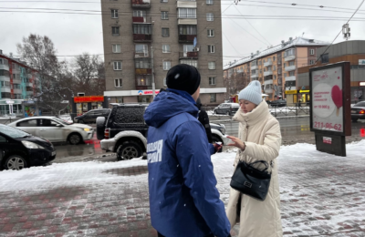 Молодогвардейцы Октябрьского отделения провели акцию в поддержку российской армии