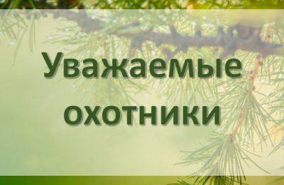 Информация для охотников