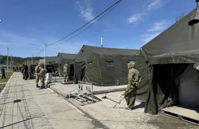 Десятиклассники на военном полигоне